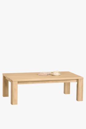 Moderner Couchtisch aus massivem Eichenholz, rechteckig,